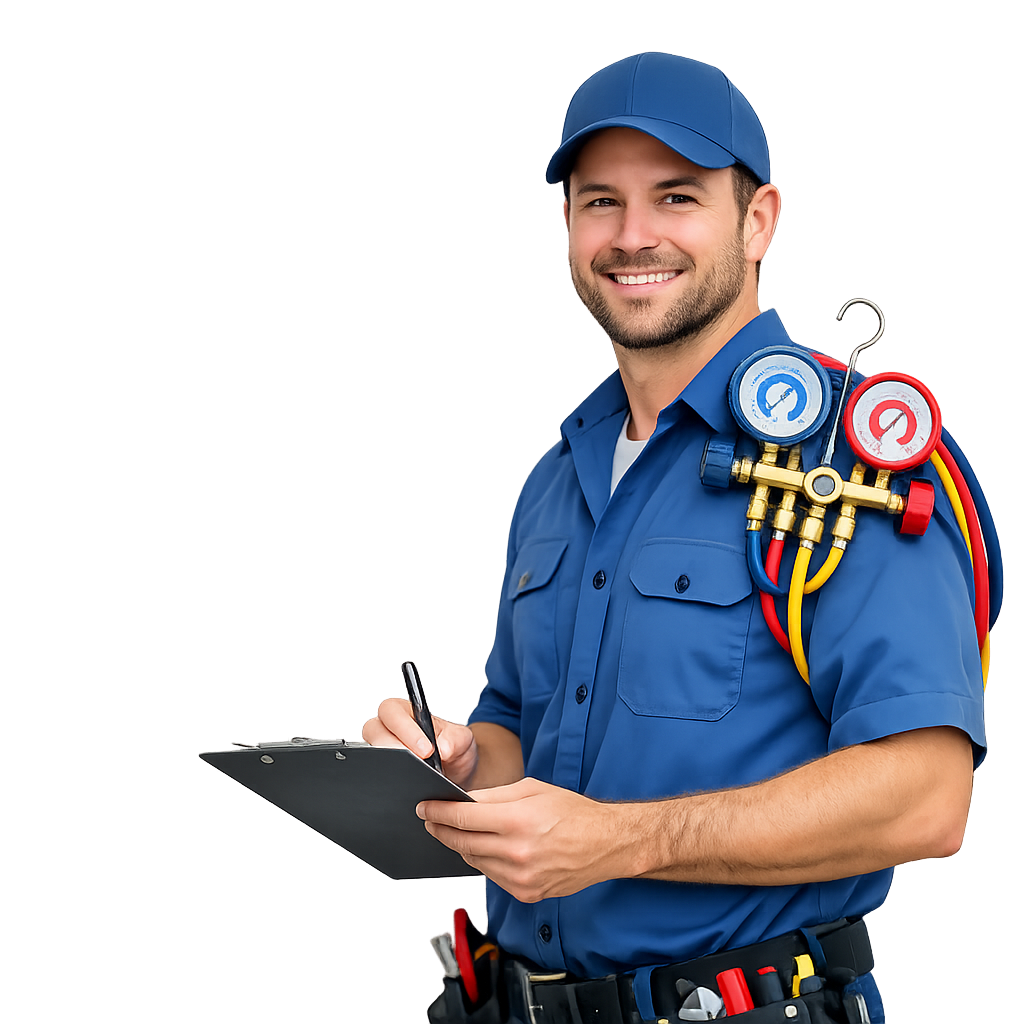 Air conditioning service professional